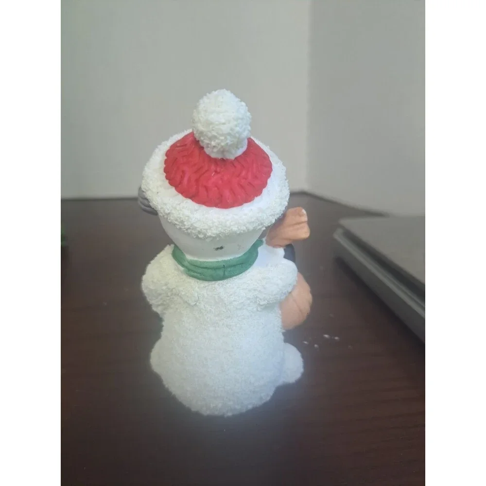 1990s Holiday Traditions Snowman With Sack Textured Finish